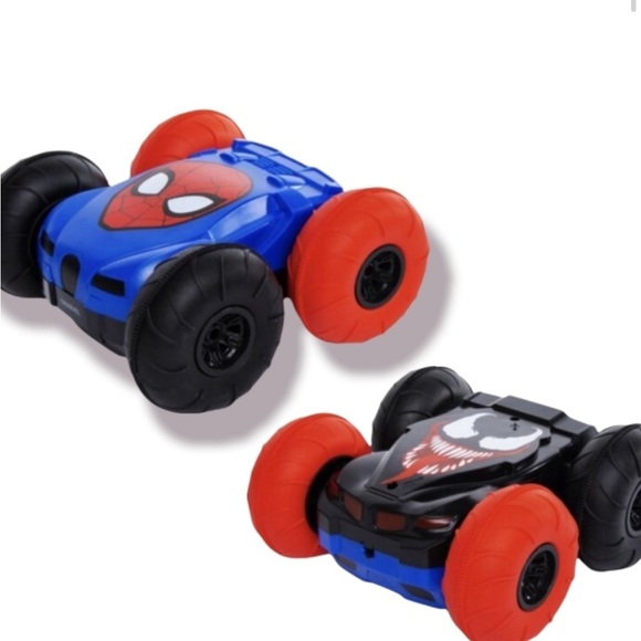 Marvel Spider-Man Venom Vs Spiderman Remote Control RC Flip Car Christmas Gift - Picture 2 of 10